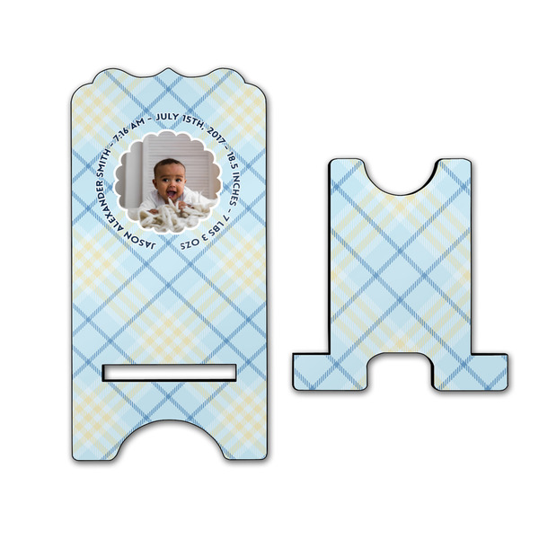 Baby Boy Photo Stylized Phone Stand - Front & Back - Large