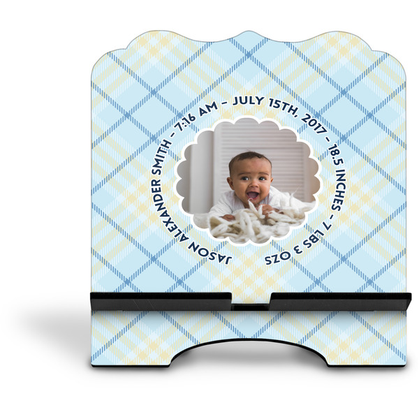 Baby Boy Photo Stylized Tablet Stand - Front without iPad