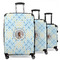 Baby Boy Photo 3 Piece Luggage Set - 20" Carry On, 24" Medium Checked, 28" Large Checked