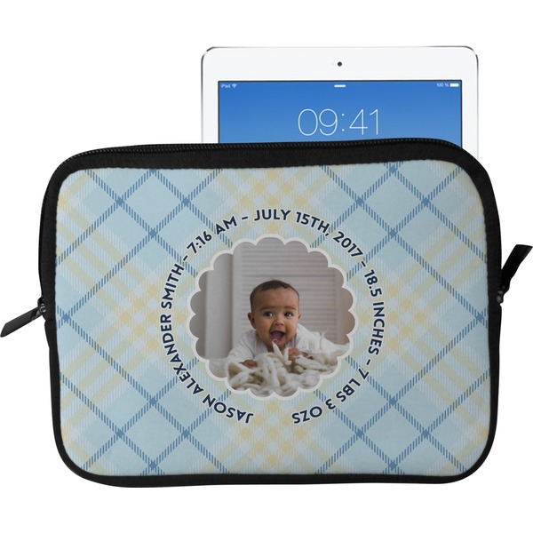 Custom Baby Boy Photo Tablet Case / Sleeve - Large (Personalized)