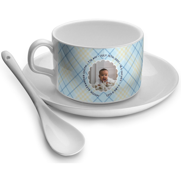 Custom Baby Boy Photo Tea Cup - Single (Personalized)