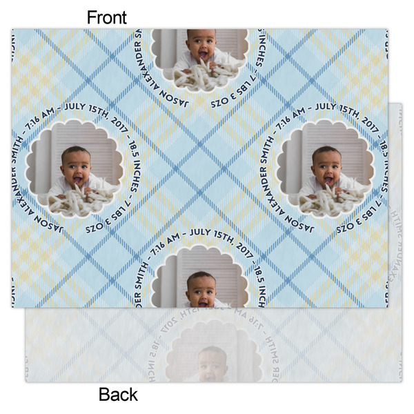 Baby Boy Photo Tissue Paper - Heavyweight - Large - Front & Back