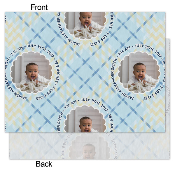 Baby Boy Photo Tissue Paper - Lightweight - Medium - Front & Back