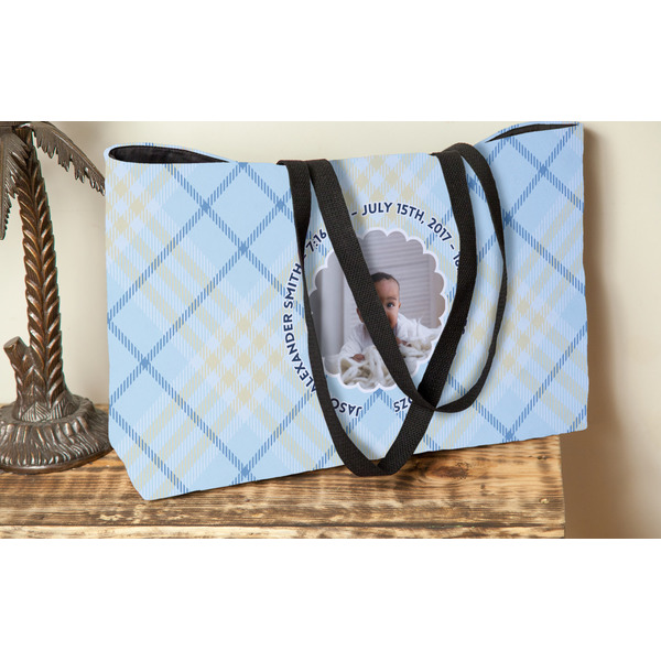 Baby Boy Photo Tote w/Black Handles - Lifestyle View