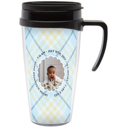 Baby Boy Photo Acrylic Travel Mug with Handle (Personalized)
