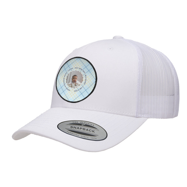 Custom Baby Boy Photo Trucker Hat - White