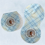 Baby Boy Photo Burp Pads - Velour - Set of 2