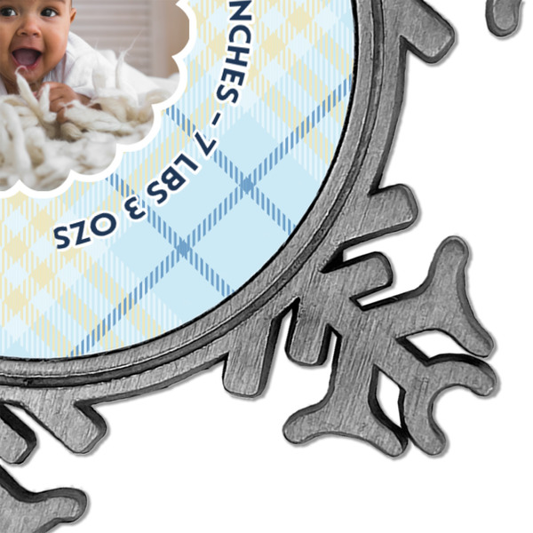 Baby Boy Photo Vintage Snowflake - Detail