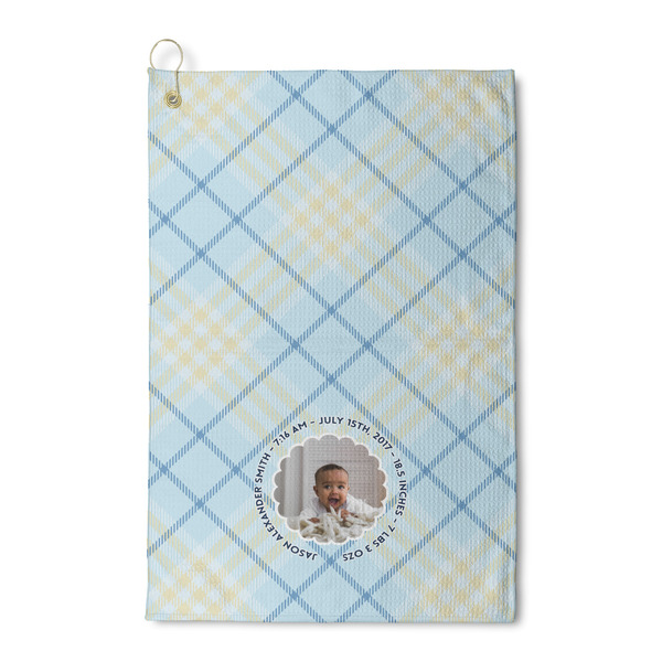 Custom Baby Boy Photo Waffle Weave Golf Towel