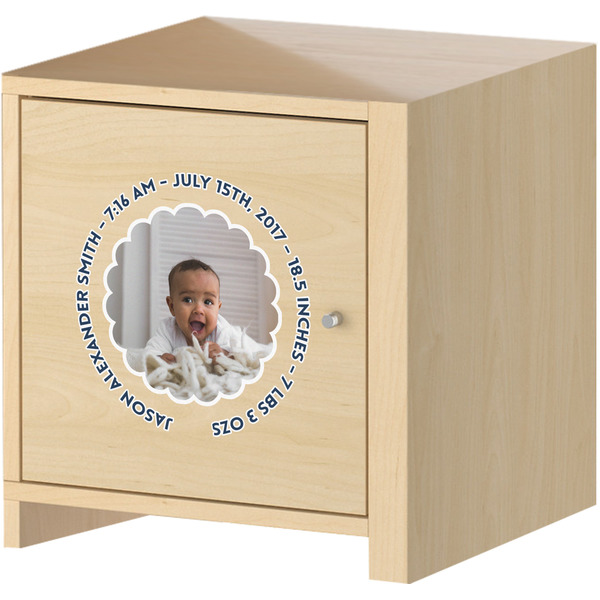 Baby Boy Photo Wall Graphic on Wooden Cabinet