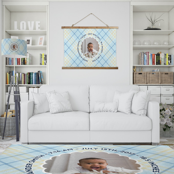 Baby Boy Photo Wall Hanging Tapestry - IN CONTEXT