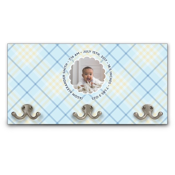Custom Baby Boy Photo Wall Mounted Coat Rack (Personalized)