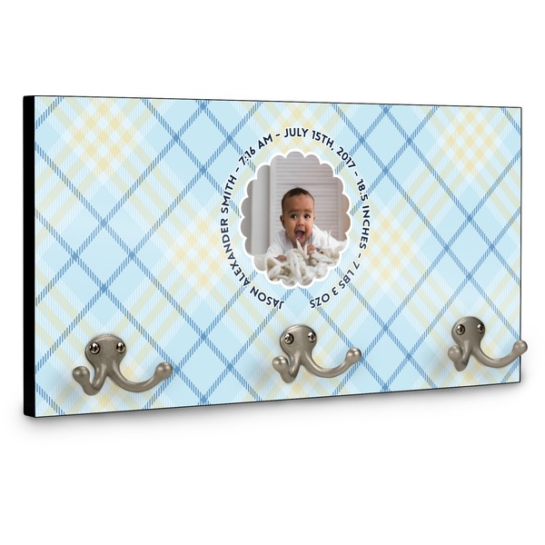Baby Boy Photo Wall Mounted Coat Hanger - Side View