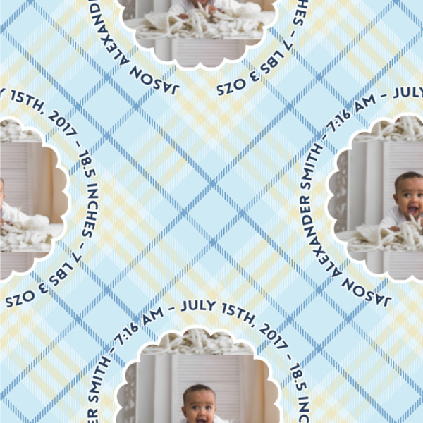 Custom Baby Boy Photo Wallpaper & Surface Covering (Water Activated 24"x 24" Sample)