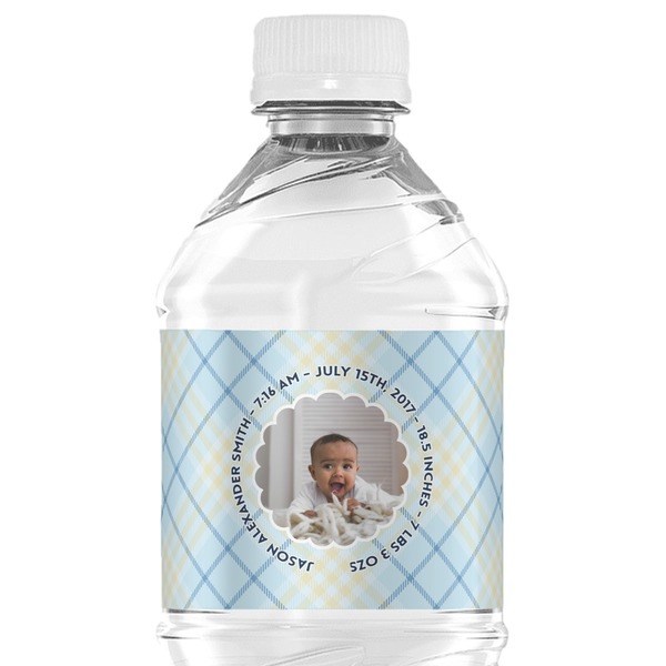 Custom Baby Boy Photo Water Bottle Labels - Custom Sized
