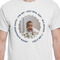 Baby Boy Photo White Crew T-Shirt on Model - CloseUp