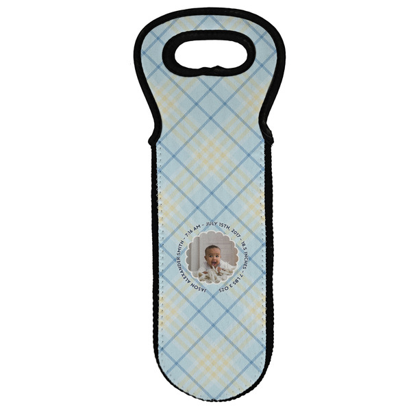 Custom Baby Boy Photo Wine Tote Bag (Personalized)