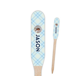 Baby Boy Photo Paddle Wooden Food Picks
