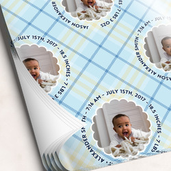 Baby Boy Photo Wrapping Paper Sheets