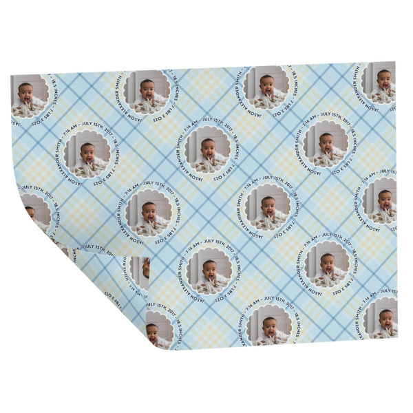 Custom Baby Boy Photo Wrapping Paper Sheets - Double-Sided - 20" x 28"
