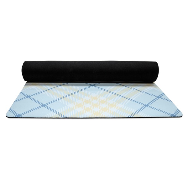 Baby Boy Photo Yoga Mat Rolled up Black Rubber Backing