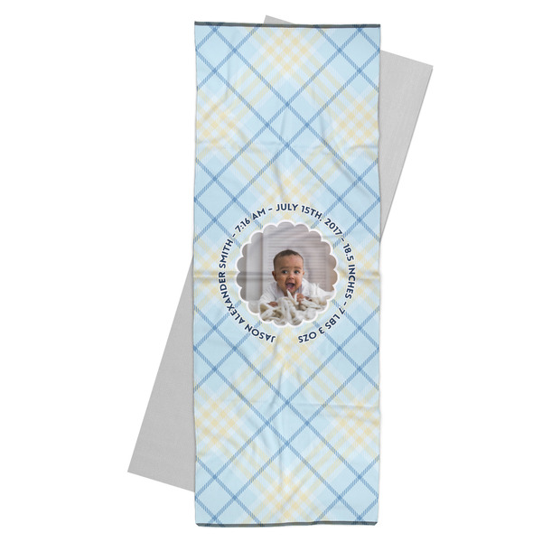Custom Baby Boy Photo Yoga Mat Towel (Personalized)