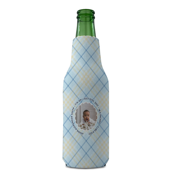 Baby Boy Photo Zipper Bottle Cooler - FRONT (bottle)