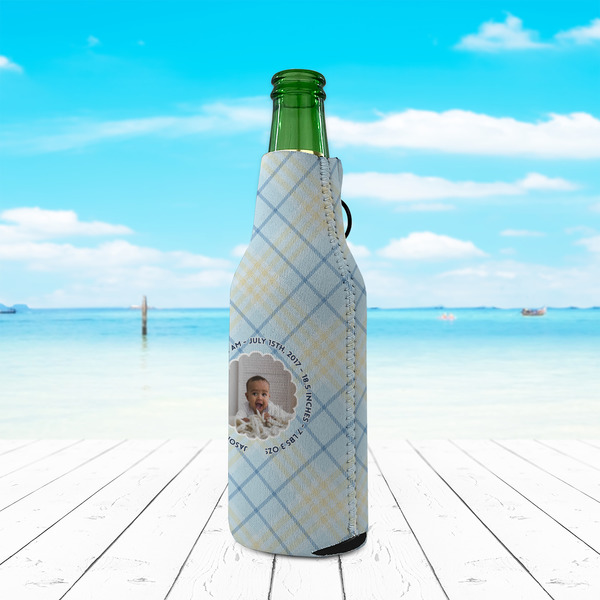 Baby Boy Photo Zipper Bottle Cooler - LIFESTYLE