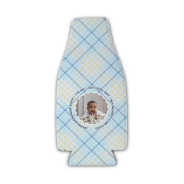 Baby Boy Photo Zipper Bottle Cooler - Set of 4 - FRONT