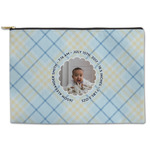 Baby Boy Photo Zipper Pouch - Large - 12.5"x8.5" (Personalized)