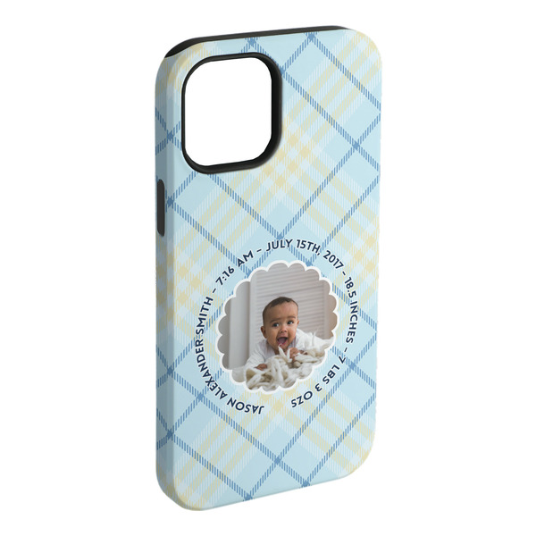 Custom Baby Boy Photo iPhone Case - Rubber Lined