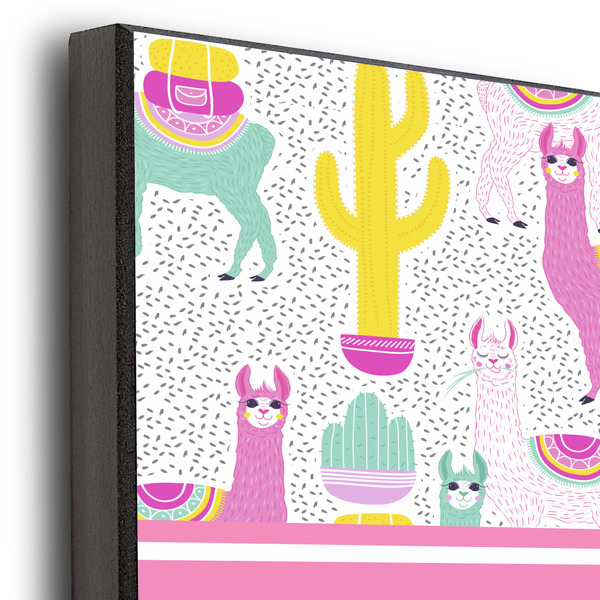 Llamas 11x14 Wood Print - Closeup