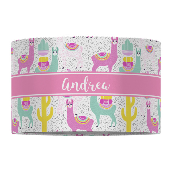 Llamas 12" Drum Lampshade - FRONT (Fabric)