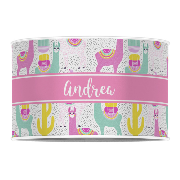Llamas 12" Drum Lampshade - FRONT (Poly Film)