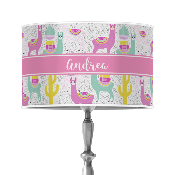 Custom Llamas 12" Drum Lamp Shade - Poly-film (Personalized)