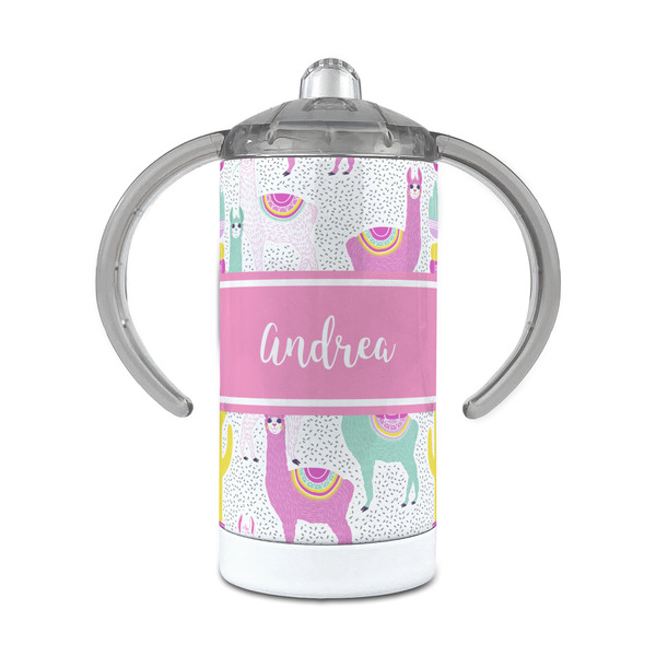 Custom Llamas 12 oz Stainless Steel Sippy Cup (Personalized)