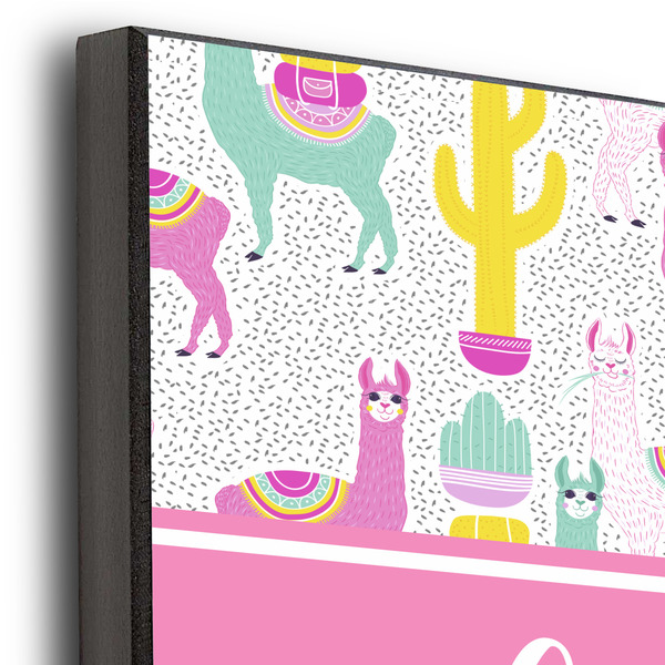 Llamas 12x12 Wood Print - Closeup