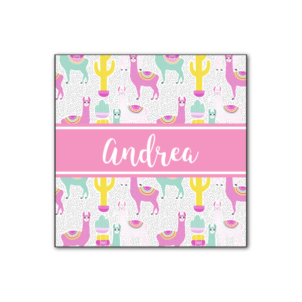 Custom Llamas Wood Print - 12x12 (Personalized)