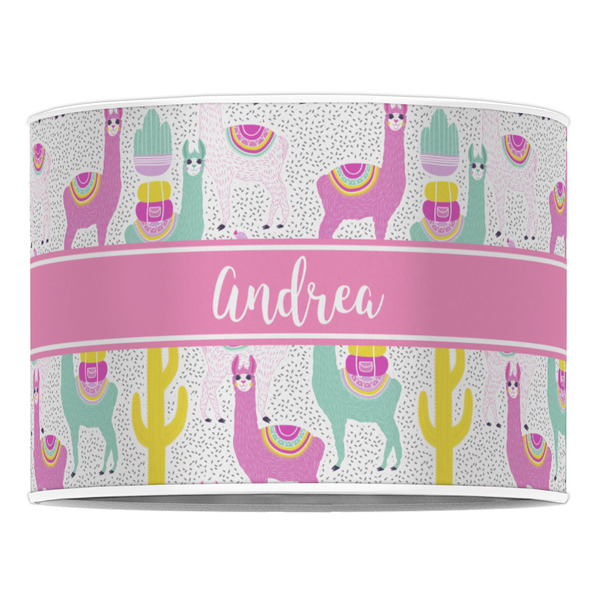 Llamas 16" Drum Lampshade - FRONT (Poly Film)