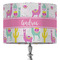 Llamas 16" Drum Lampshade - ON STAND (Fabric)