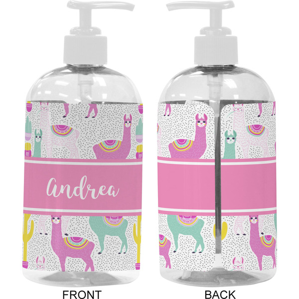 Llamas 16 oz Plastic Liquid Dispenser- Approval- White