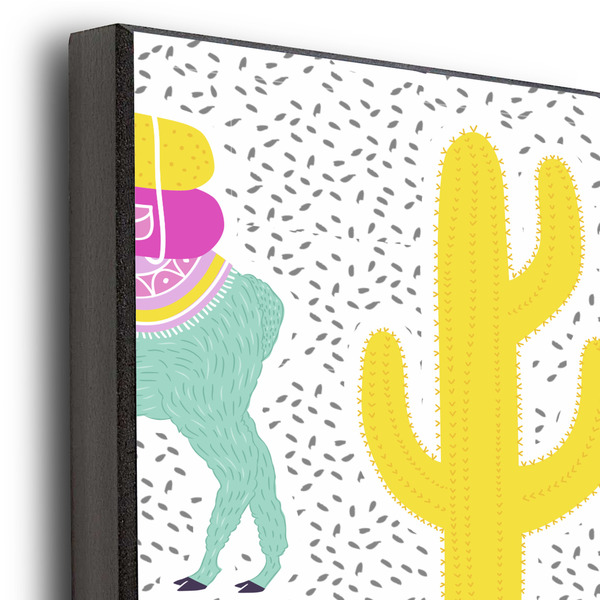 Llamas 20x30 Wood Print - Closeup