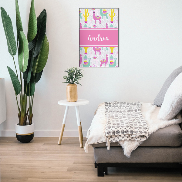 Llamas 20x30 Wood Print - In Context