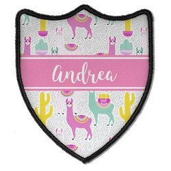 Llamas Iron On Shield Patch B w/ Name or Text