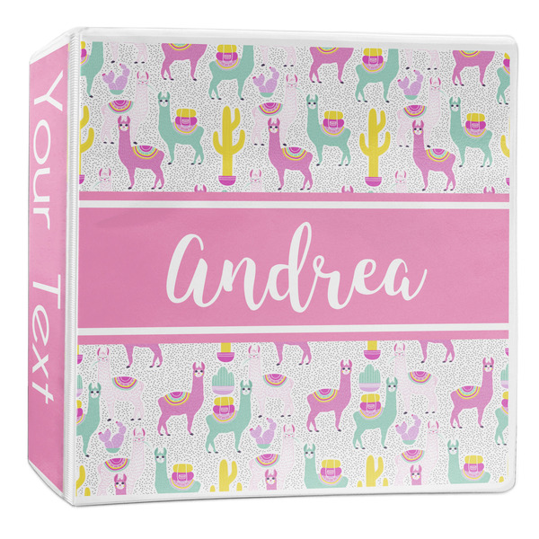 Custom Llamas 3-Ring Binder - 2 inch (Personalized)