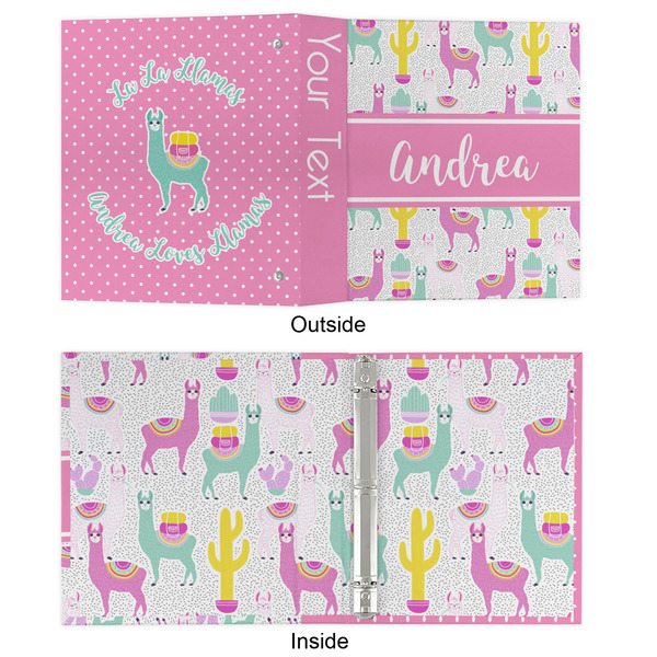 Llamas 3 Ring Binders - Full Wrap - 1" - APPROVAL