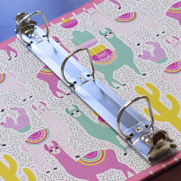 Llamas 3 Ring Binders - Full Wrap - 1" - DETAIL