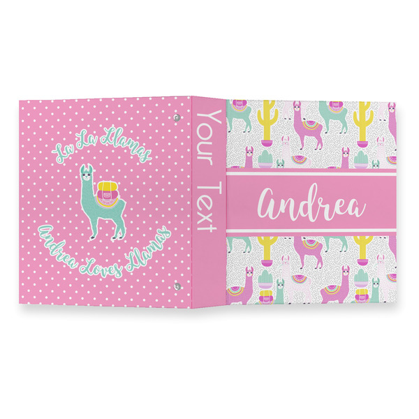 Llamas 3 Ring Binders - Full Wrap - 1" - OPEN OUTSIDE