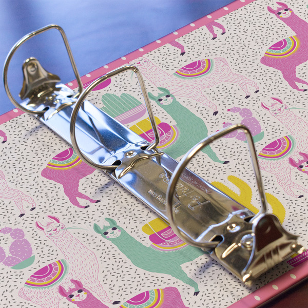 Llamas 3 Ring Binders - Full Wrap - 2" - DETAIL