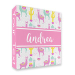 Llamas 3 Ring Binder - Full Wrap - 2" (Personalized)